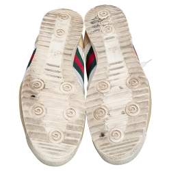 مملوكة مسبقًا حذاء رياضي غوتشي قماش وسويدي متعدد الألوان نمط ويب مقاس 44