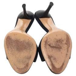Gucci Black GG Canvas Slide Sandals Size 37