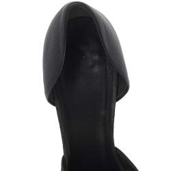 حذاء كعب عالي غوتشي هورسبيت دورساي  مقدمة مفتوحة جلد أسود مقاس 40 