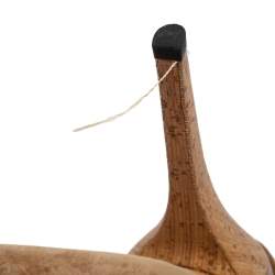 Pre Owned صندل غوتشي جلد بني وسويدي نعل سميك مقدمة مفتوحة حزام للكاحل كورك GG مقاس 38 