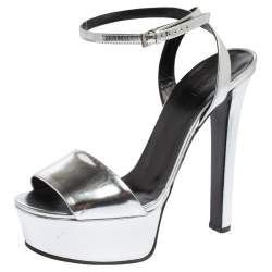 Gucci silver platform hot sale shoes