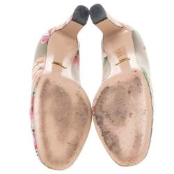مملوكة مسبقًا Gucci Multicolor Floral Printed Leather Blooms Pumps Size 38