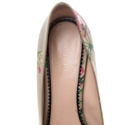 مملوكة مسبقًا Gucci Multicolor Floral Printed Leather Blooms Pumps Size 38