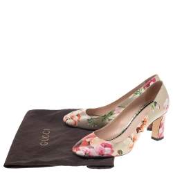 مملوكة مسبقًا Gucci Multicolor Floral Printed Leather Blooms Pumps Size 38