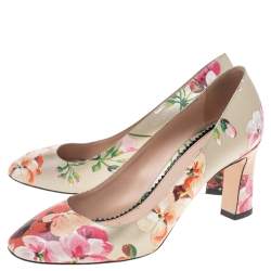 مملوكة مسبقًا Gucci Multicolor Floral Printed Leather Blooms Pumps Size 38