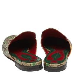 مملوكة مسبقًا Gucci Grey GG Coated Canvas Tian Princetown Flat Sandals Size 37