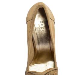 Gucci Beige Suede Horsebit Loafer Pumps Size 36