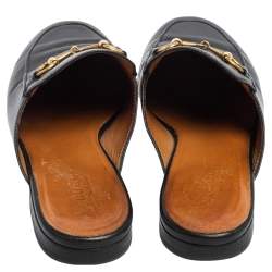 Pre Owned حذاء سلايد غوتشي برينس تاون جلد أسود مقاس 37