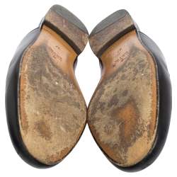 Pre Owned حذاء سلايد غوتشي برينس تاون جلد أسود مقاس 37