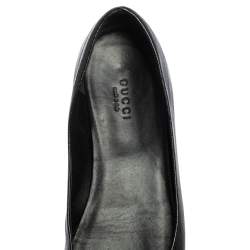 Gucci Black Patent Leather Hysteria Ballet Flats Size 36