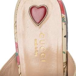 Pre Owned حذاء سلايد غوتشي برينس تاون هورسبيت جلد مورد متعدد الألوان مقاس 38