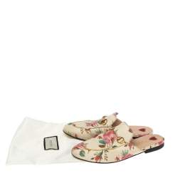 Pre Owned حذاء سلايد غوتشي برينس تاون هورسبيت جلد مورد متعدد الألوان مقاس 38