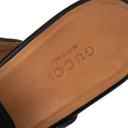 Pre Owned صندل غوتشي برينستاون جلد أسود مقاس 35.5