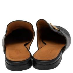 Pre Owned صندل غوتشي برينستاون جلد أسود مقاس 35.5