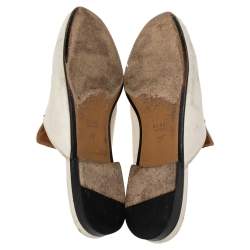 Pre Owned Gucci Cream Leather Princetown Horsebit Flat Mules Size 36