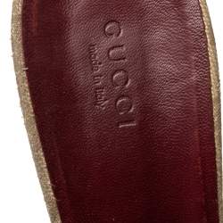 مملوكة مسبقًا Gucci Beige/Brown GG Canvas Hysteria Slide Sandals Size 41