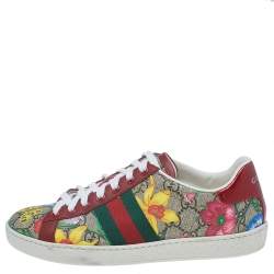 Gucci Multicolor Flora GG Supreme Coated Canvas and Leather