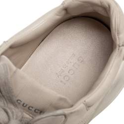 Gucci Cream Leather Rhyton Sneakers Size 40.5