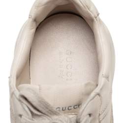 Gucci Cream Leather Rhyton Sneakers Size 40.5