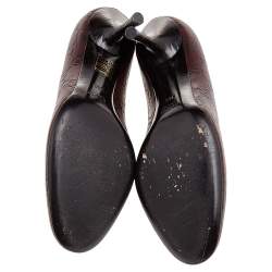 Pre Owned Gucci Brown Guccissima Leather Pumps Size 36