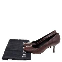 Pre Owned Gucci Brown Guccissima Leather Pumps Size 36