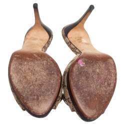 مملوكة مسبقًا صندل سلايد غوتشي هورسبيت كانفاس جي جي بيج مقاس 38.5