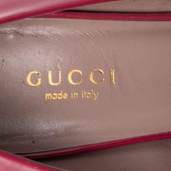 Pre Owned Gucci Pink Patent Leather Horsebit Pumps Size 36.5