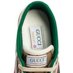  مملوكة مسبقًا حذاء رياضي غوتشي تنس 1977 كانفاس GG بيج مقاس 37.5 