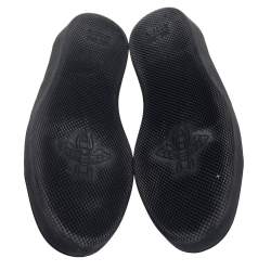 مملوكة مسبقًا حذاء رياضي غوتشي دابر دان جلد أسود/ذهبي ويب مقاس 38 