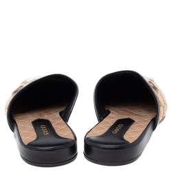 Pre Owned حذاء سلايد غوتشي كانفاس جي جي بيج مزين إن واي يانكيز مقاس 38.5