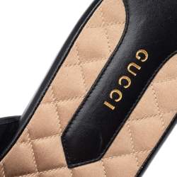 Pre Owned حذاء سلايد غوتشي كانفاس جي جي بيج مزين إن واي يانكيز مقاس 38.5