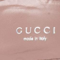 مملوكة مسبقًا Gucci Pale Pink Guccissima Leather Horsebit Slide Sandals Size 39