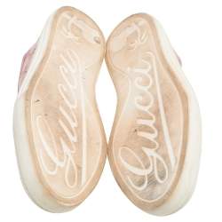 مملوكة مسبقًا Gucci Pink GG Canvas And Leather Low Top Sneakers Size 39