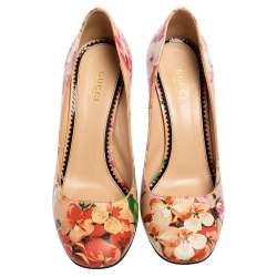 مملوكة مسبقًا Gucci Multicolor Leather GG Blooms Pumps Size 36