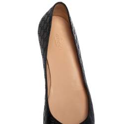 مملوكة مسبقًا Gucci Black Guccissima Leather Ballet Flats Size 39