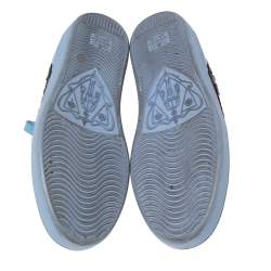 Pre Owned حذاء رياضي غوتشي ايس جلد أزرق مزين نمط مورد مقاس 37.5