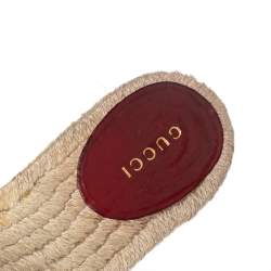 مملوكة مسبقًا صندل سلايد إسبادريل غوتشي جي جي مارمونت بيلار جلد أحمر مقاس 38