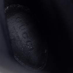 Pre Owned Gucci Beige/Black GG Coated Canvas and Rubber Prato Flat Rain Boots Size 37