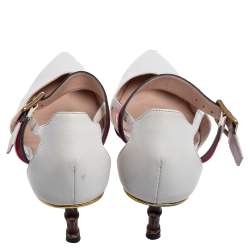 Gucci White Leather Unia Pumps Size 37