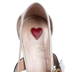 Gucci White Leather Unia Pumps Size 37