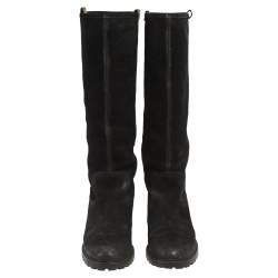 مملوكة مسبقًا Gucci Black Suede Knee Boots Size 38