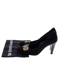 Gucci Black Suede And Patent Leather Hysteria Pumps Size 39