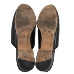 Pre Owned صندل غوتشي برينستون جلد أسود مق اس 40.5