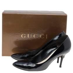 Gucci Black Patent Leather Pumps Size 40