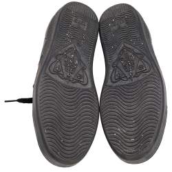 Gucci Black Leather Ace Bee Embroidered Web Low Top Sneakers Size 37.5