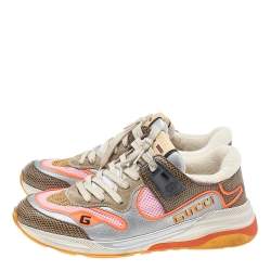 Gucci Multicolor Leather And Mesh Ultrapace Low Top Sneakers Size 37