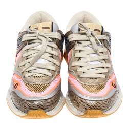 Gucci Multicolor Leather And Mesh Ultrapace Low Top Sneakers Size 37