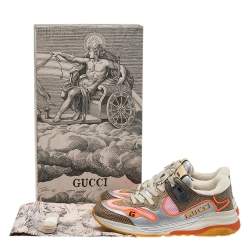 Gucci Multicolor Leather And Mesh Ultrapace Low Top Sneakers Size 37