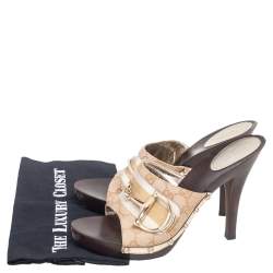 مملوكة مسبقًا صندل غ وتشي أيقون بت كلوغ كانفاس جي جي بيج وبني مقاس 41