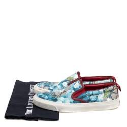 Gucci Multicolor GG Supreme Blooms Printed Canvas Slip On Sneakers Size 36